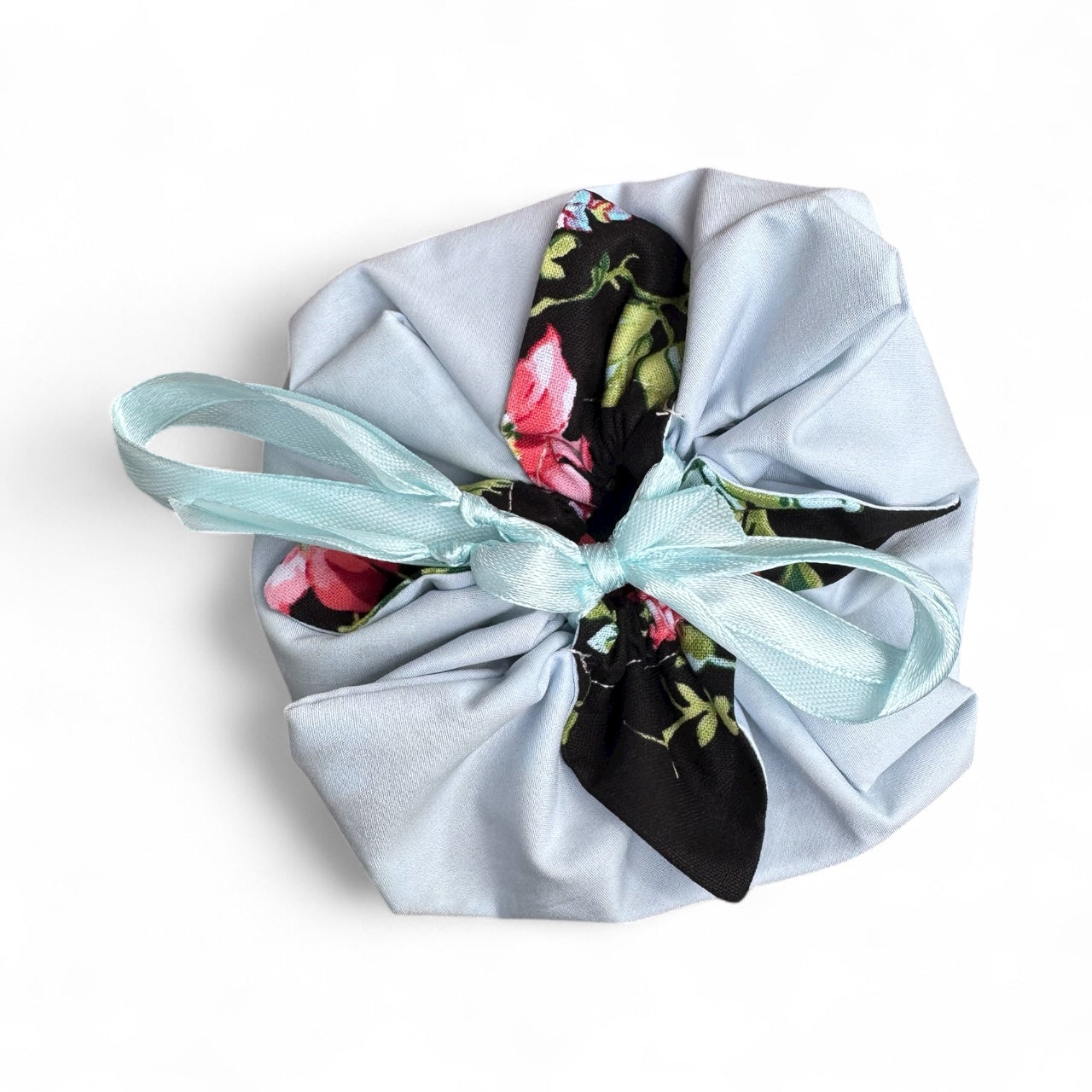 Orts Bag - Dark Florals (baby blue)