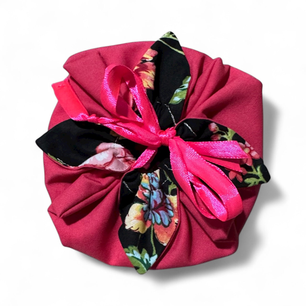 Orts Bag - Dark Florals (hot pink)