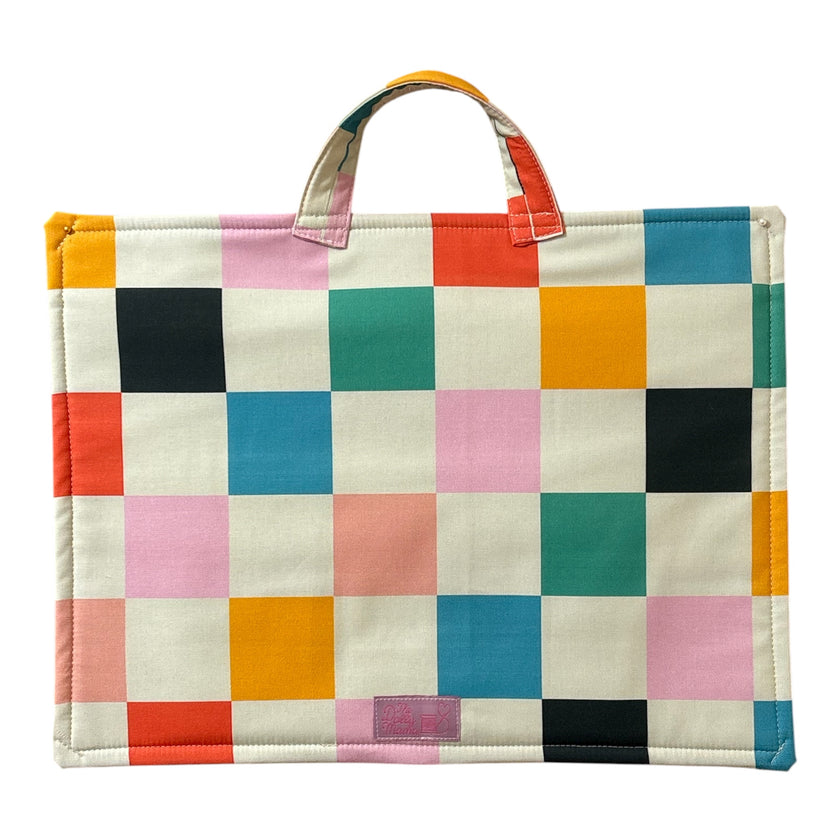 Large Project Bag: Mid-Century Checkerboard