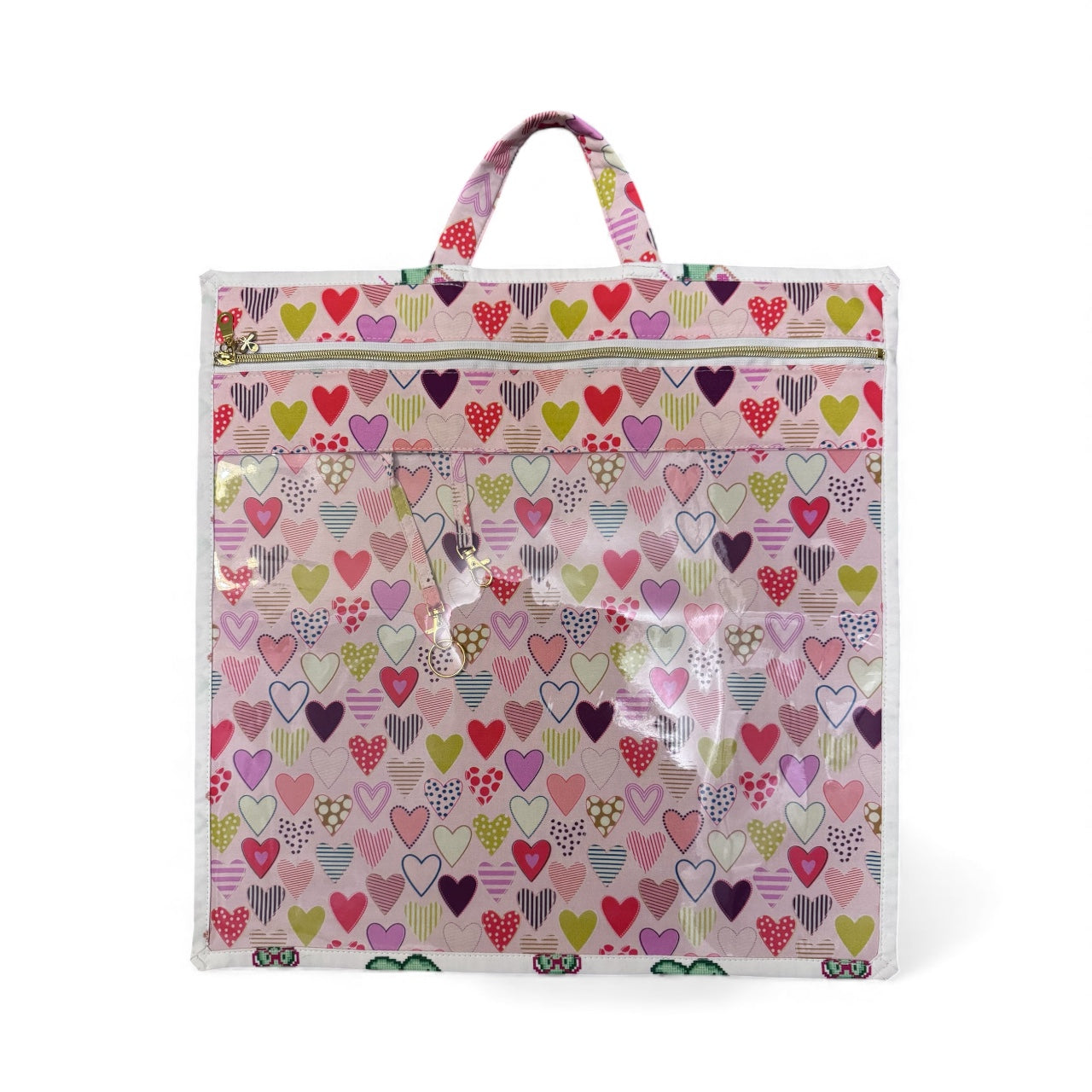 Large Project Bag w/handle and two inner clasps for notions