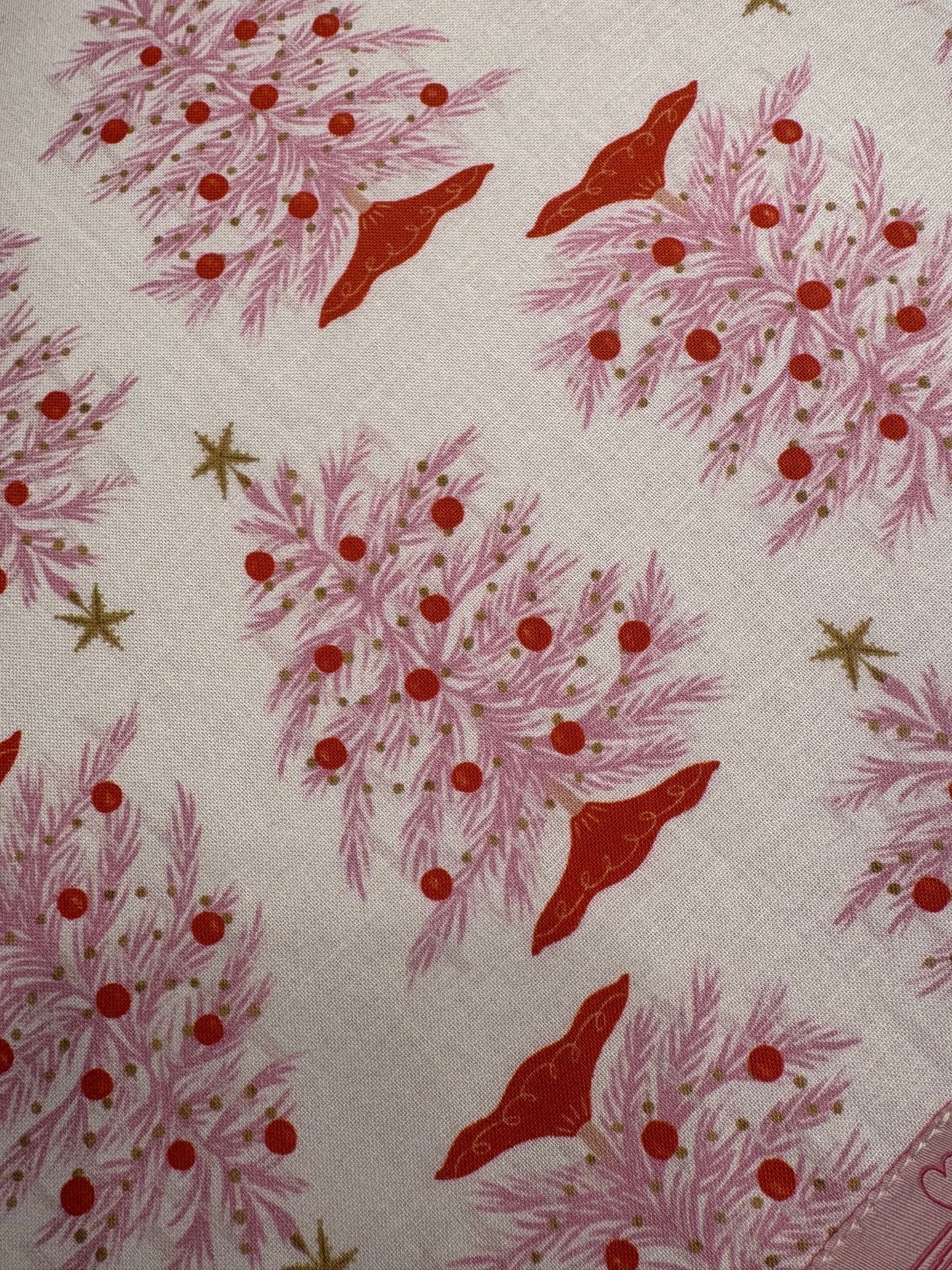 Large Project Bag w/Handle & Matching Fibers Bag - Holly Jolly by Dear Stella