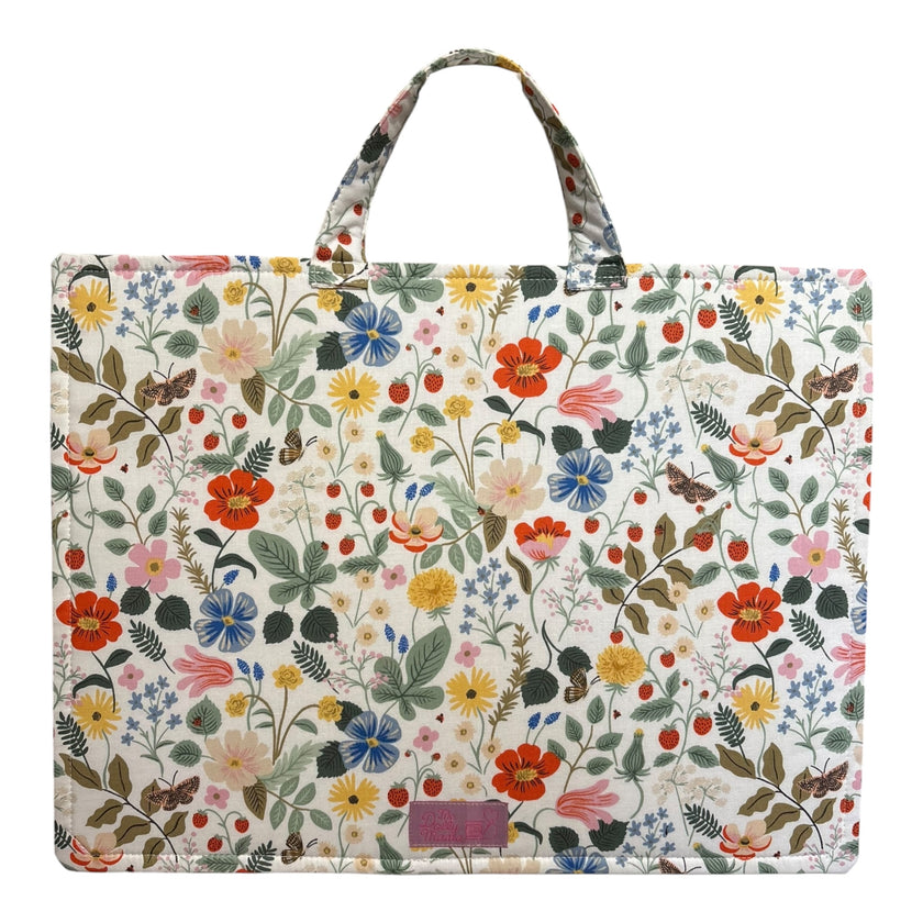 Large Project Bag: Rifle Paper Co. Strawberry Fields