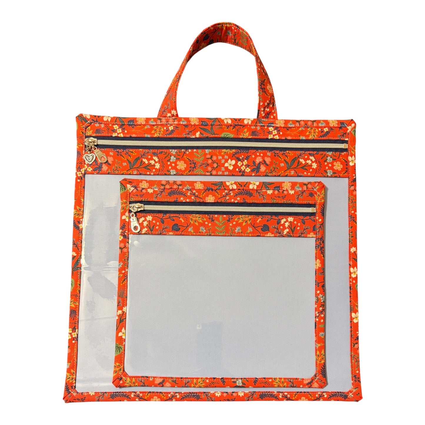 Large Project Bag: Rifle Paper Co. Wildwood Red Metallic