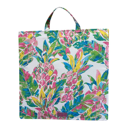 XL Project Bag: Richloom Blue & Pink Pineapples
