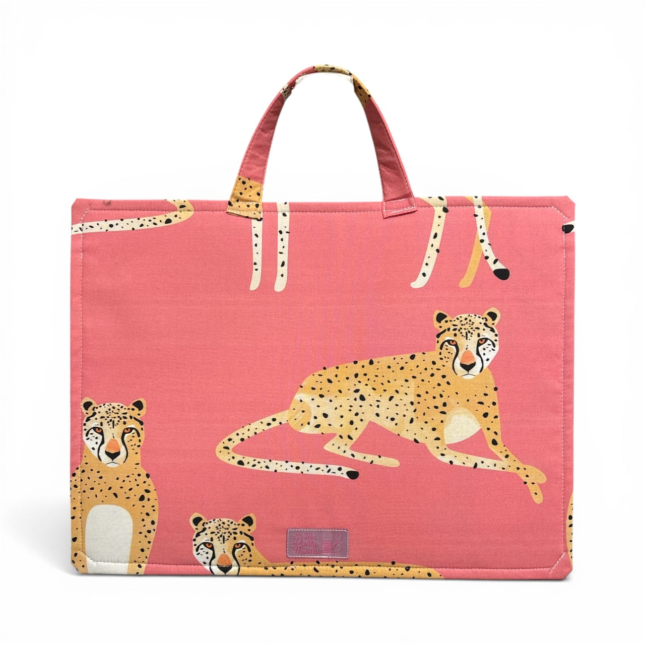 Large Project Bag: Coral Cheetahs