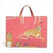 Large Project Bag: Coral Cheetahs