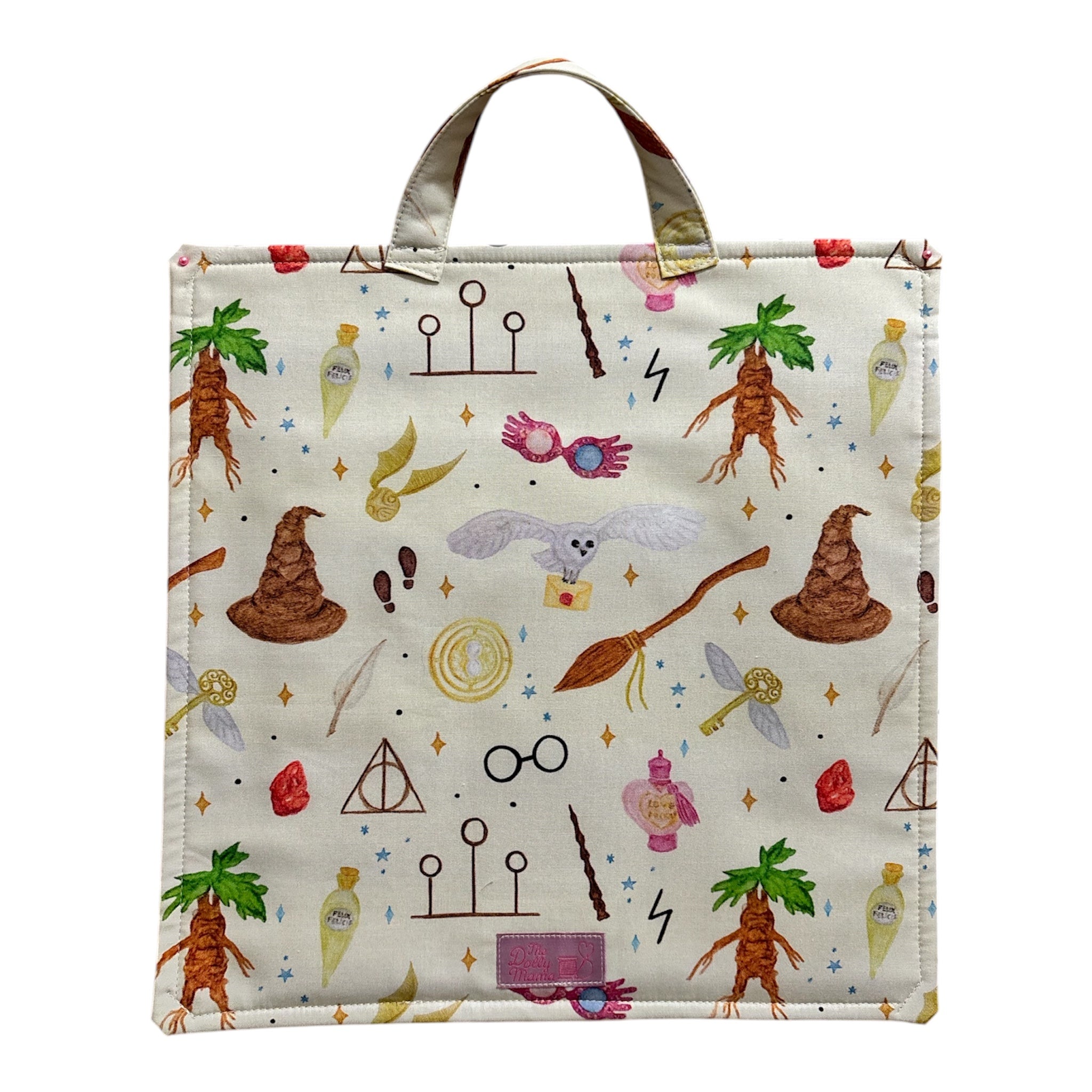 The Heather: Large Project Bag & Mini Bag: Wizard Doodles