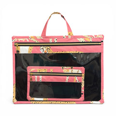 Large Project Bag: Coral Cheetahs