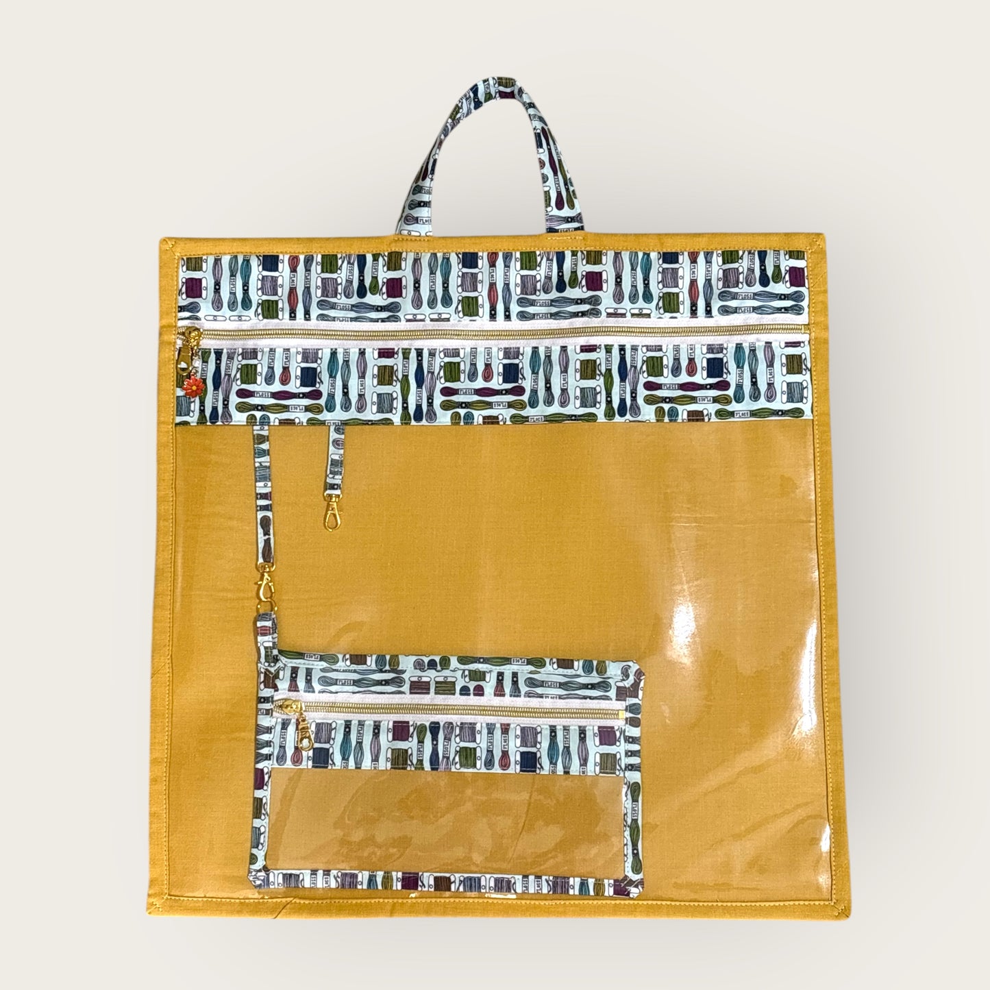 Large Project Bag w/Handles & Matching Floss bag - ideal for fibers, canvas & notions #4