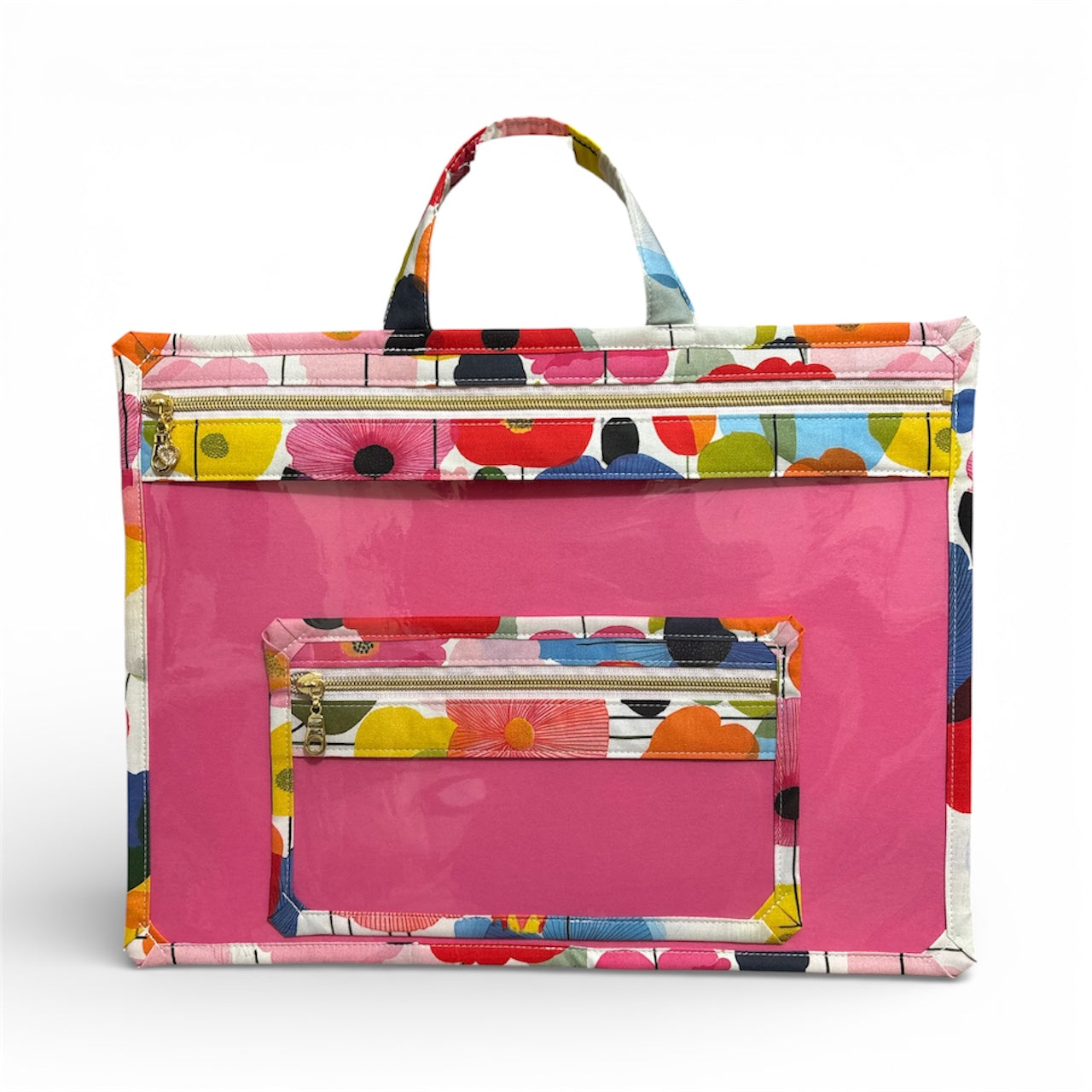 Large Project Bag: Kaleidoscope Flowers