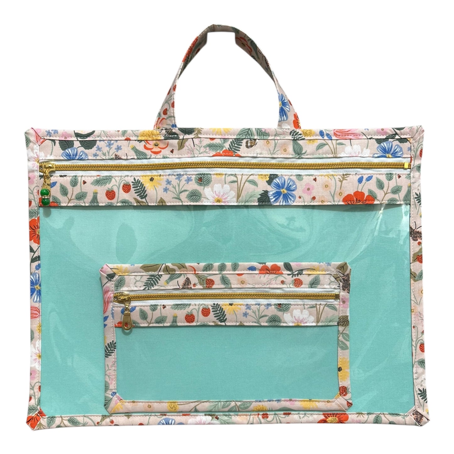 Large Project Bag: Rifle Paper Co. Strawberry Fields