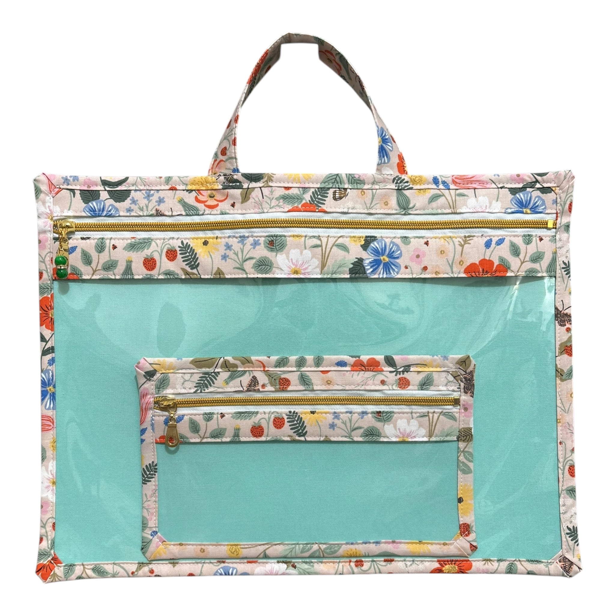 Large Project Bag: Rifle Paper Co. Strawberry Fields
