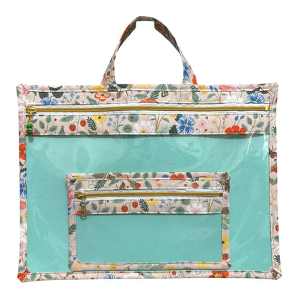 Large Project Bag: Rifle Paper Co. Strawberry Fields