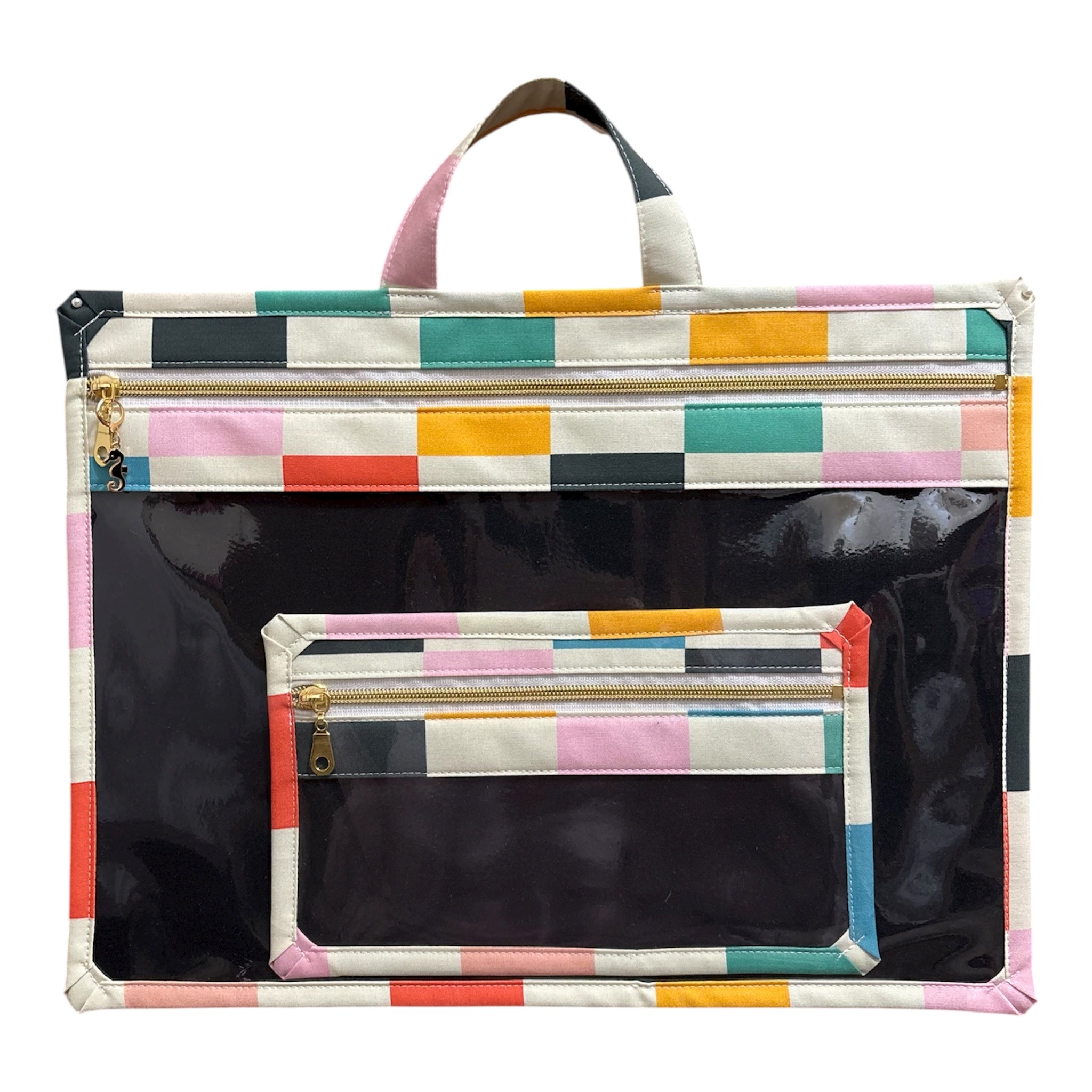 Large Project Bag: Mid-Century Checkerboard