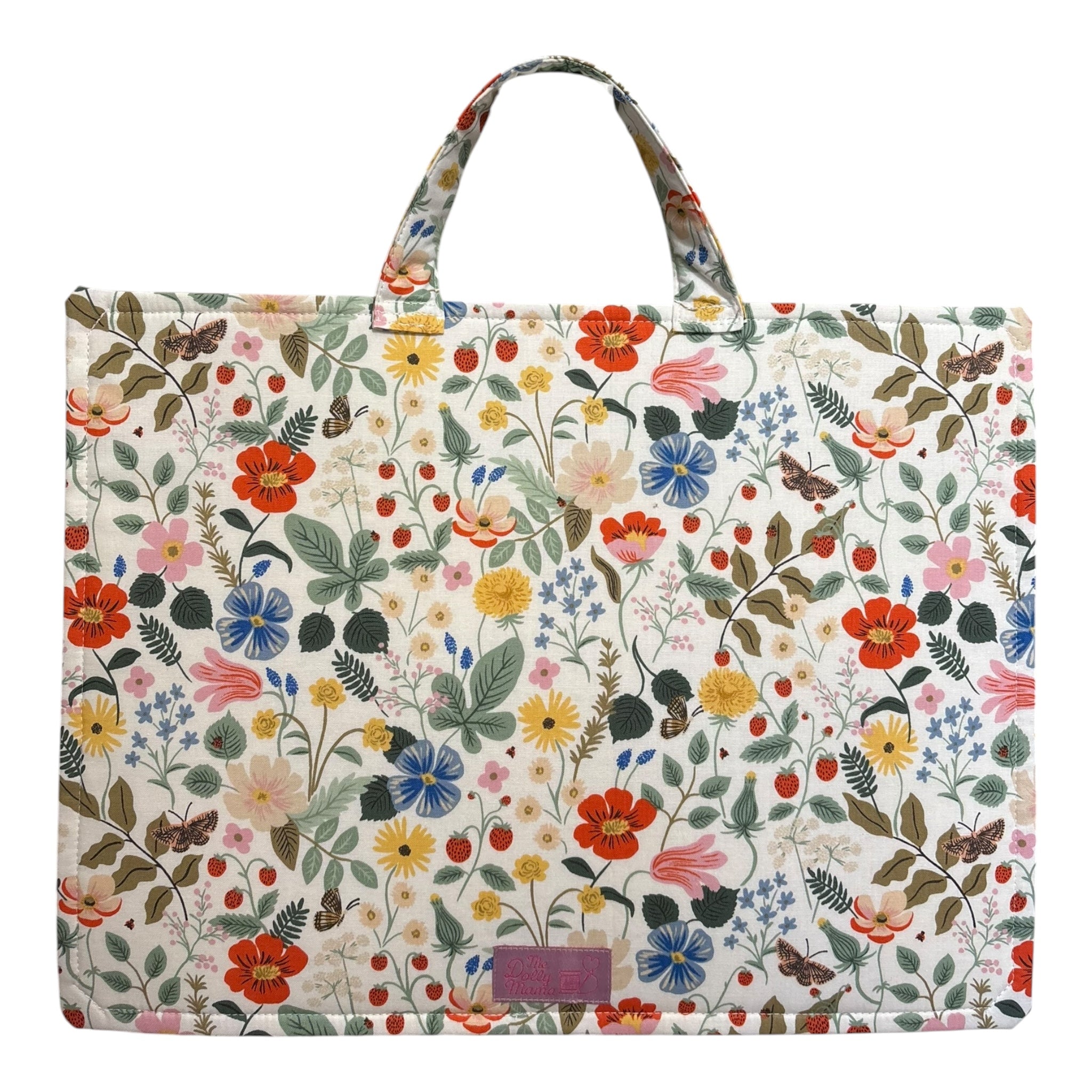 Large Project Bag: Rifle Paper Co. Strawberry Fields