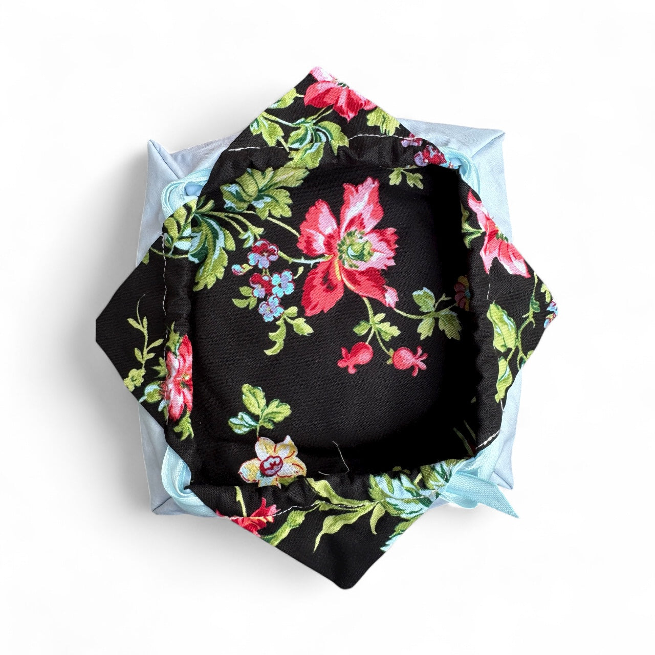 Orts Bag - Dark Florals (baby blue)