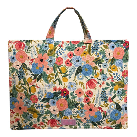 Large Project Bag w/Handles, Matching Fibers & Orts Bag - Rifle Paper Co. Juliet Rose