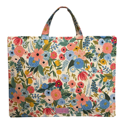 Large Project Bag w/Handles, Matching Fibers & Orts Bag - Rifle Paper Co. Juliet Rose