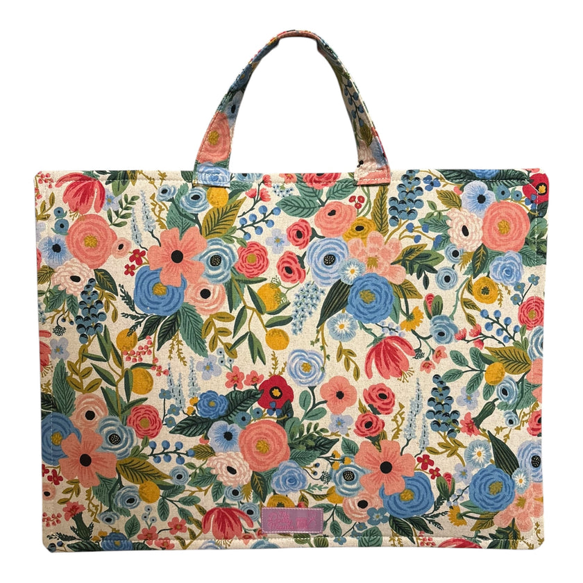 Large Project Bag w/Handles, Matching Fibers & Orts Bag - Rifle Paper Co. Juliet Rose