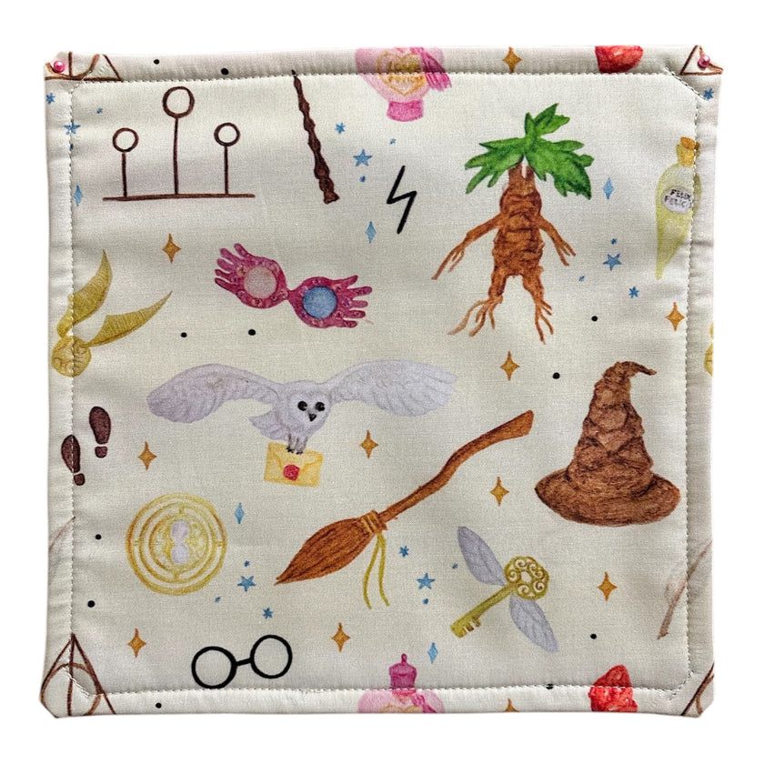 The Heather: Large Project Bag & Mini Bag: Wizard Doodles