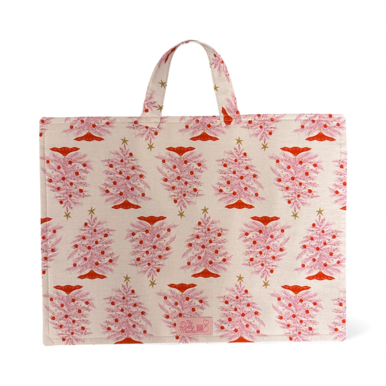 Large Project Bag w/Handle & Matching Fibers Bag - Holly Jolly by Dear Stella