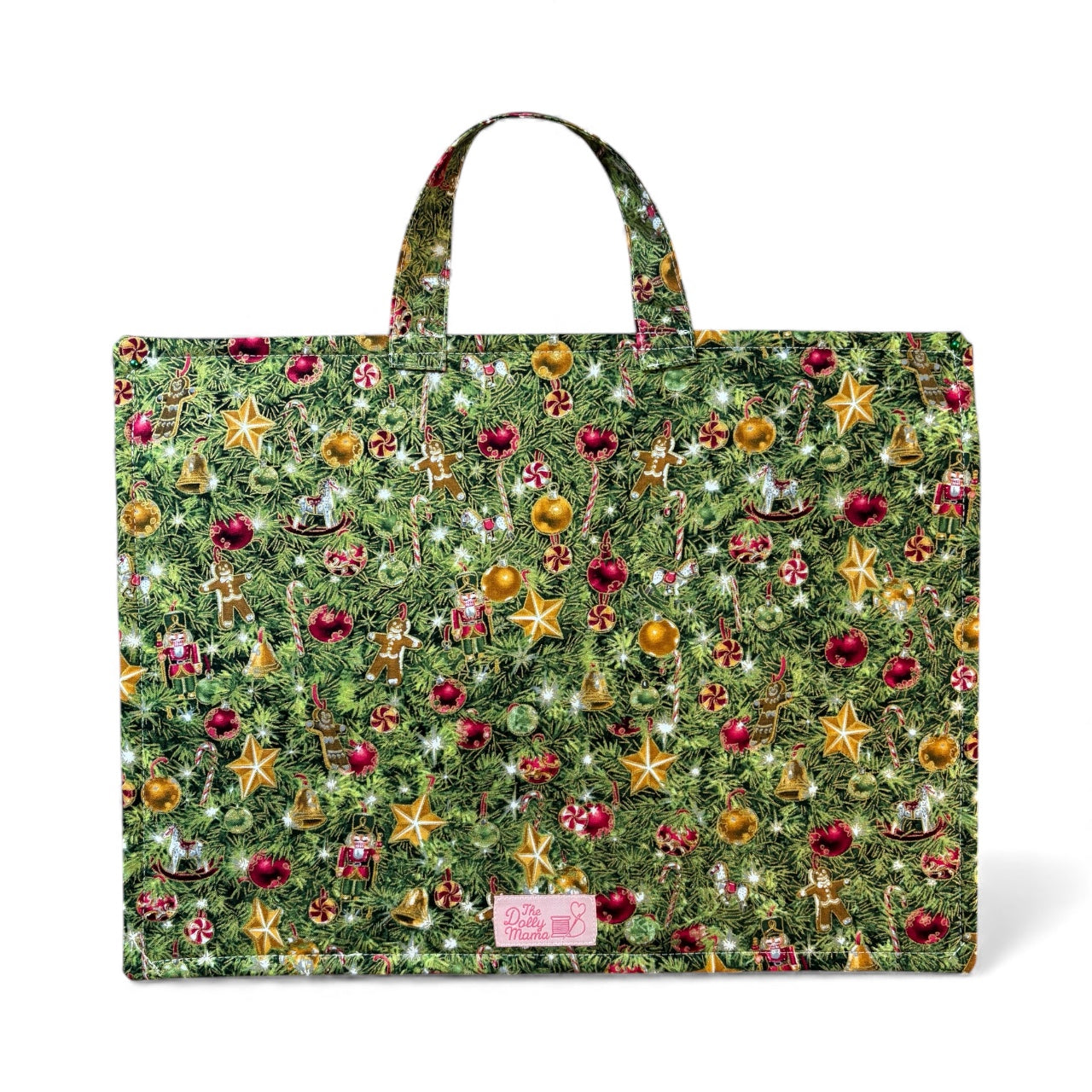 Large Project Bag w/Handle & Matching Fibers Bag - Merry & Bright