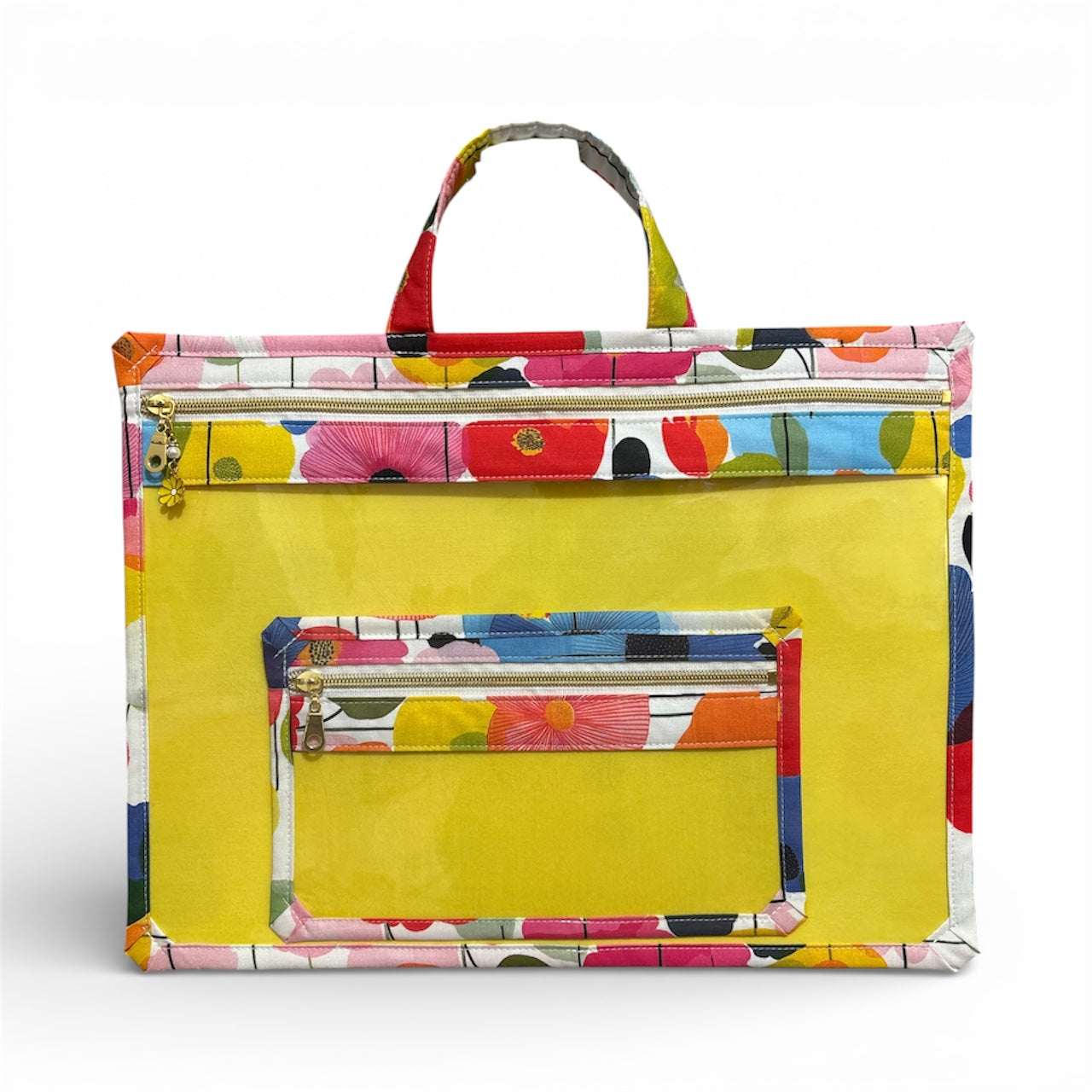 Large Project Bag: Kaleidoscope Flowers