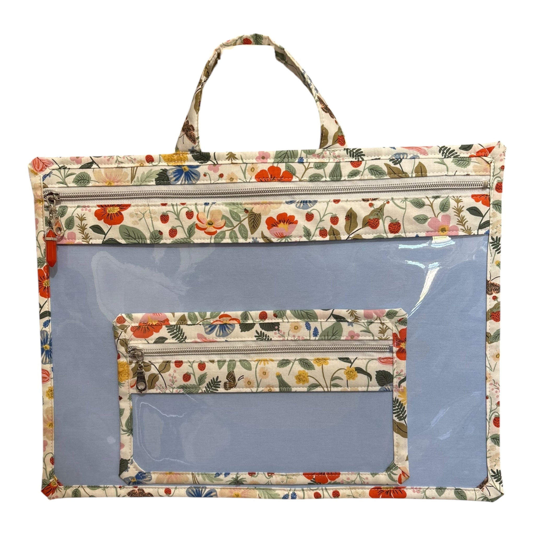 Large Project Bag: Rifle Paper Co. Strawberry Fields