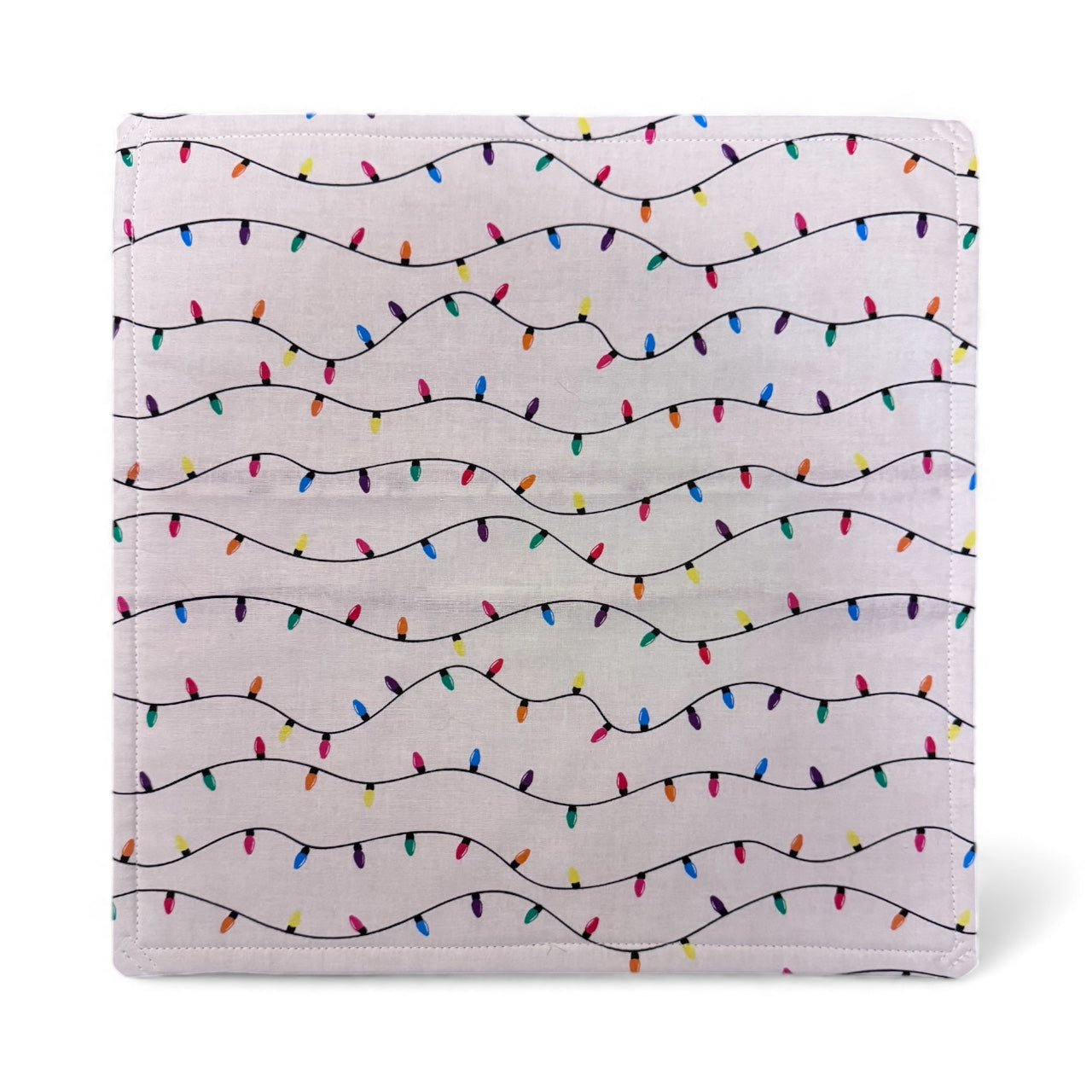 Large Project Bag - Christmas Lights (blue)