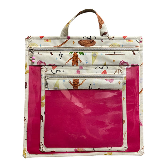 The Heather: Large Project Bag & Mini Bag: Wizard Doodles