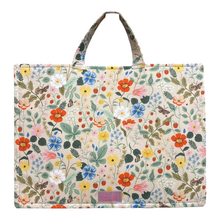 Large Project Bag: Rifle Paper Co. Strawberry Fields