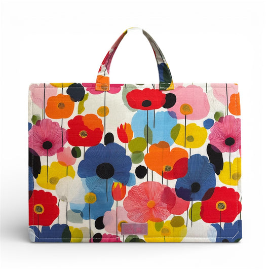 Large Project Bag: Kaleidoscope Flowers