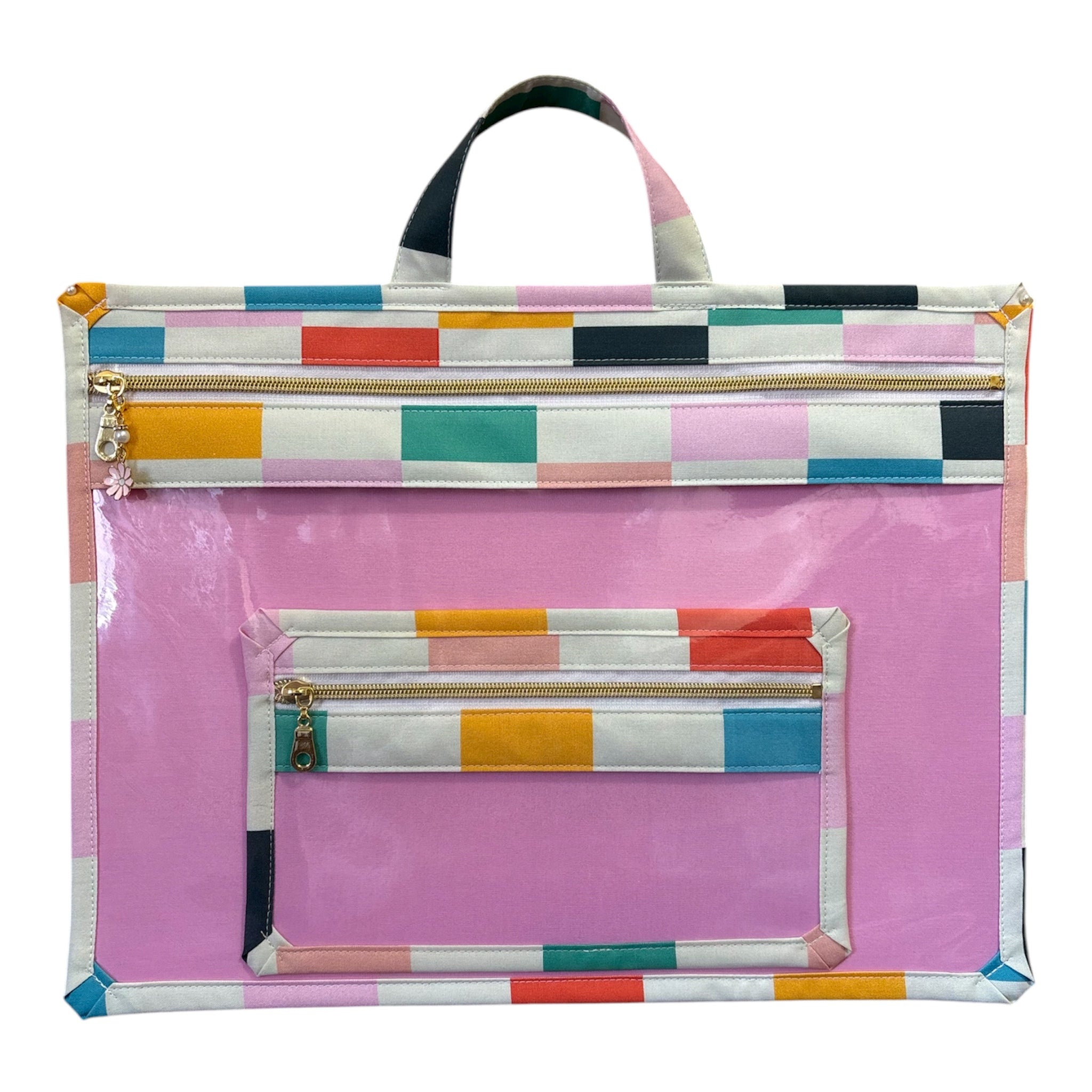 Large Project Bag: Mid-Century Checkerboard