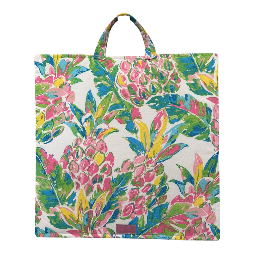 XL Project Bag: Richloom Blue & Pink Pineapples
