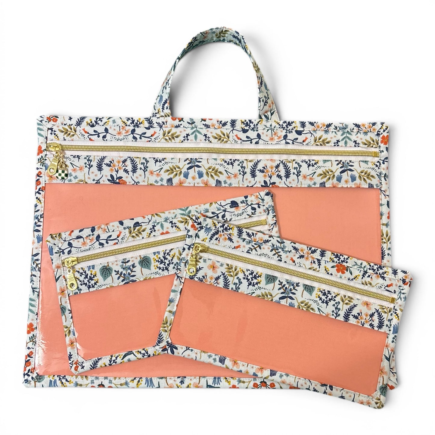 Large Project Bag: Rifle Paper Co. Wildwood White Metallic