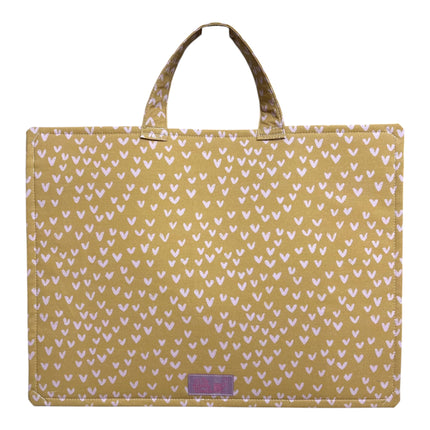 Large Project Bag: Dolly Designs Pink Hearts