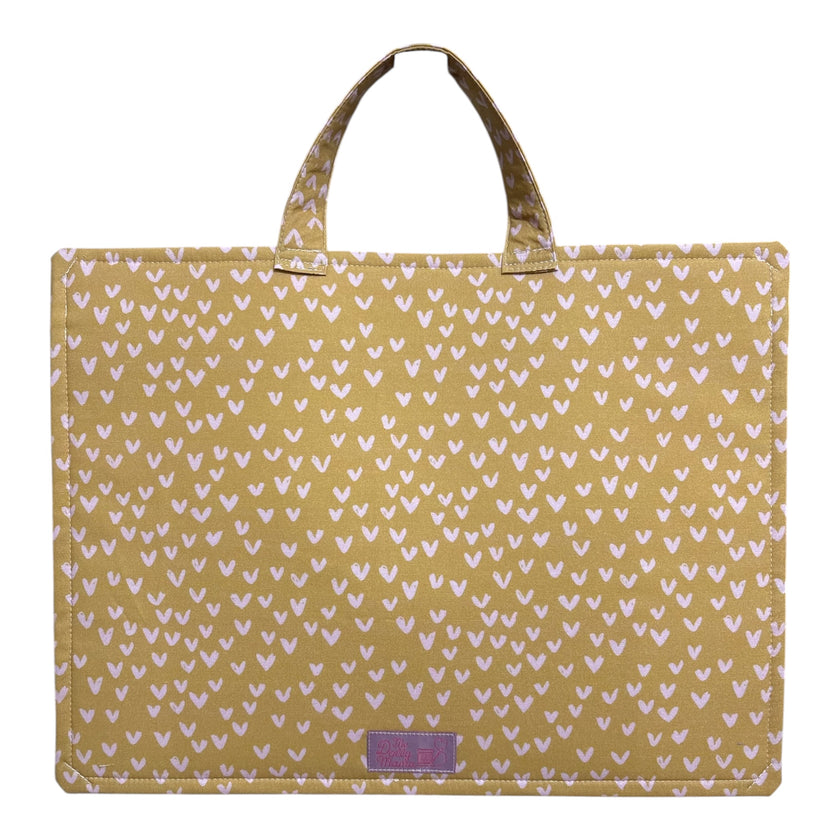 Large Project Bag: Dolly Designs Pink Hearts