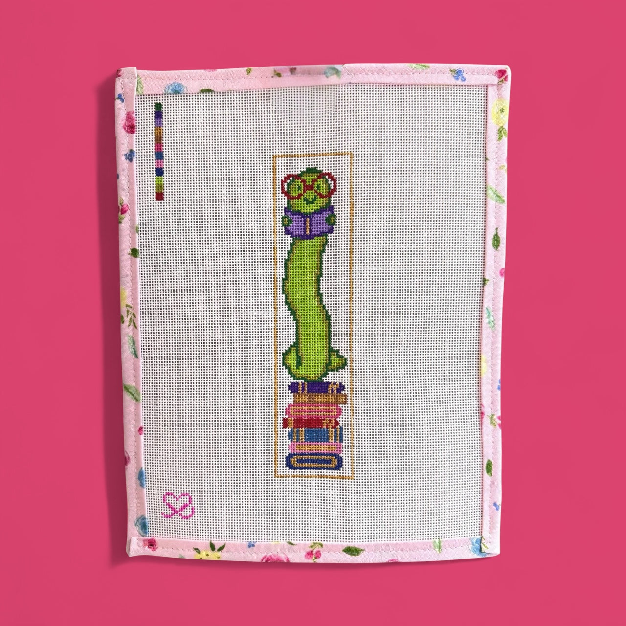 Bookworm Bookmark (with stack of books)